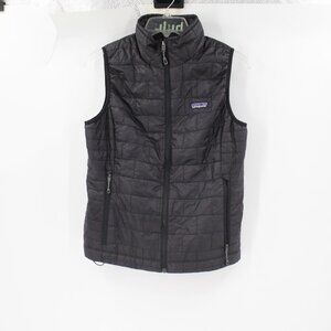 Patagonia Vest Womens Small Nano Puff Outdoor Quilted Full Zip lightweight black